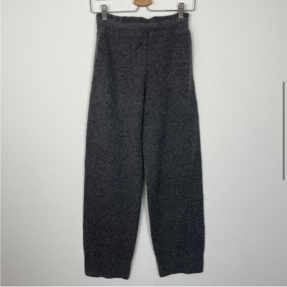 Everlane The Cozy Stretch Wide Leg Wool Blend Sweatpants Dark Gray - Picture 4 of 11
